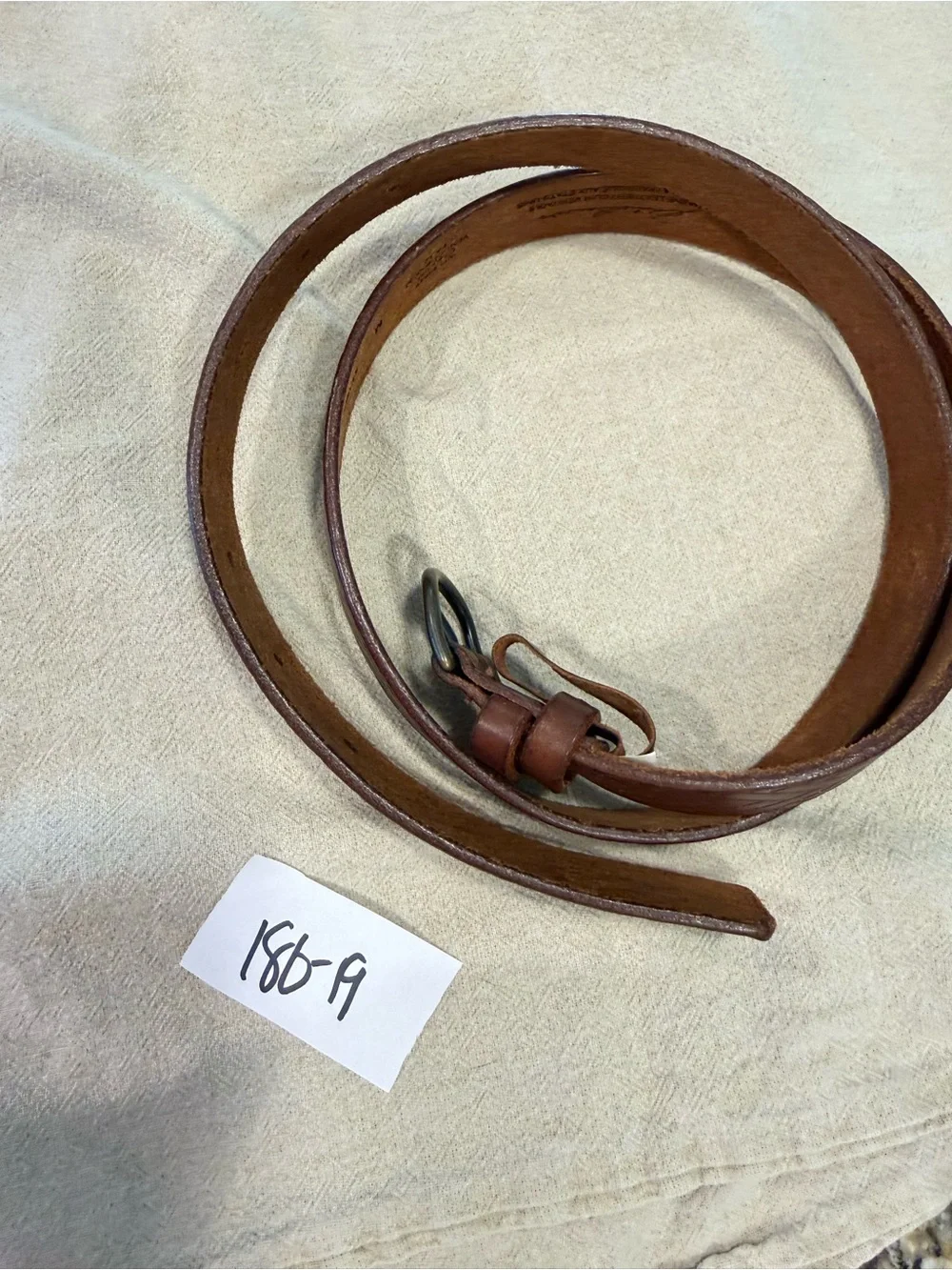Eddie Bauer brown braid stitched genuine leather belt SZ M 42” unisex